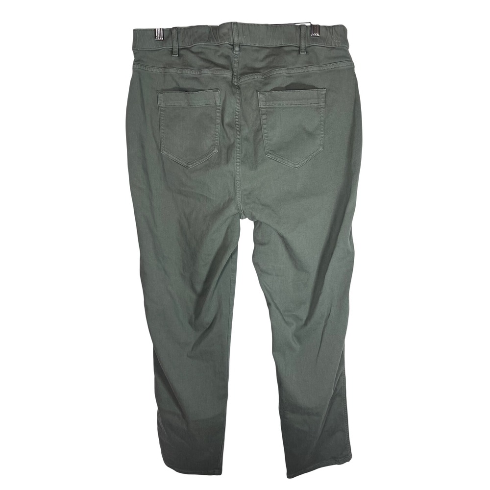 J Jill Denim Curvy High Rise Straight Leg Ankle Jeans Women 16 Sage Green - Picture 6 of 9